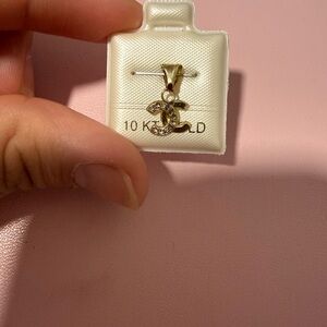 10k gold CC pendant